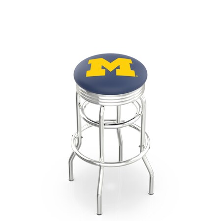 30 Chrome 2-Ring Michigan Swivel Bar Stool,Accent Ring